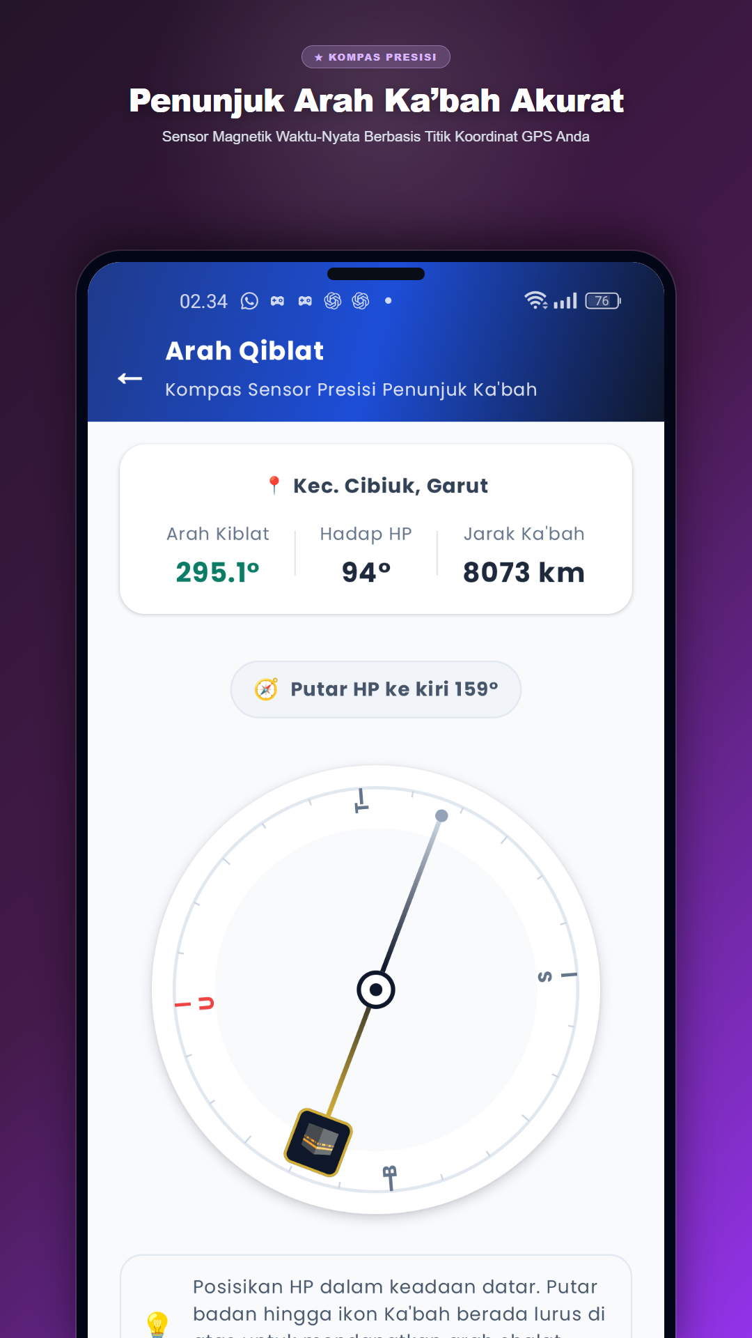 Kompas Arah Kiblat